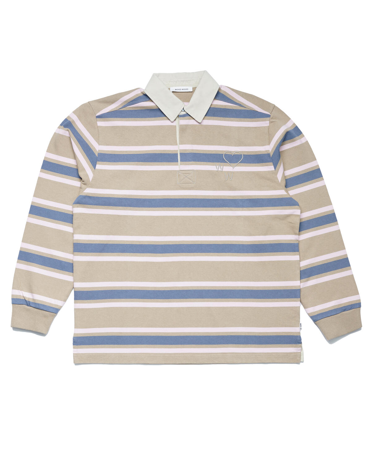 Wood Wood Brodie striped rugby shirt 12325400 2507 AFEW STORE